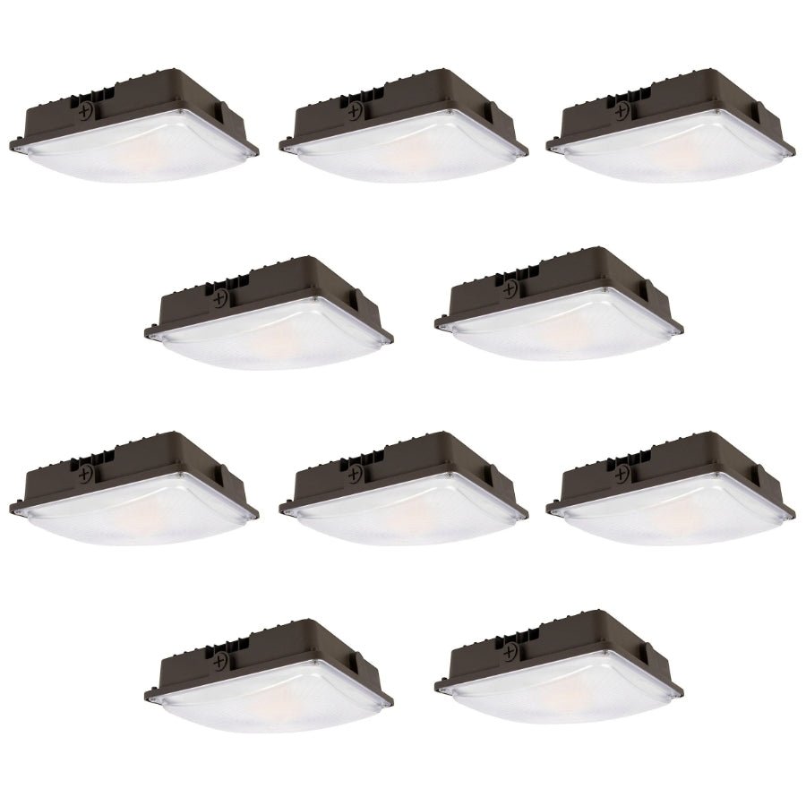 75W LED Canopy Light Outdoor, Super Bright 5000K Daylight 9750LM IP65 Waterproof Outdoor Carport Ceiling Light, AC120-277V for Commercial Canopy Lights, Gas Station, Garage, Shop Lighting