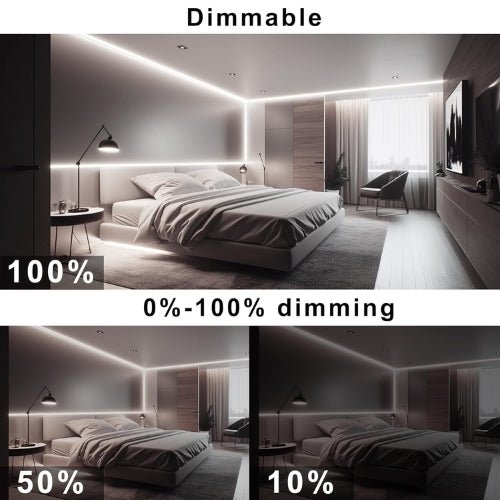 12VDC 5M Accent Series Dotless Strip Lights - 12V COB LED Strip, 528 LEDs/M, Dimmable, Dot-Free Indoor Tape for Cabinets, Shelves, Rooms & Accent Lighting - High CRI >90 - UL/ETL Listed - IP20 - 5m/16ft