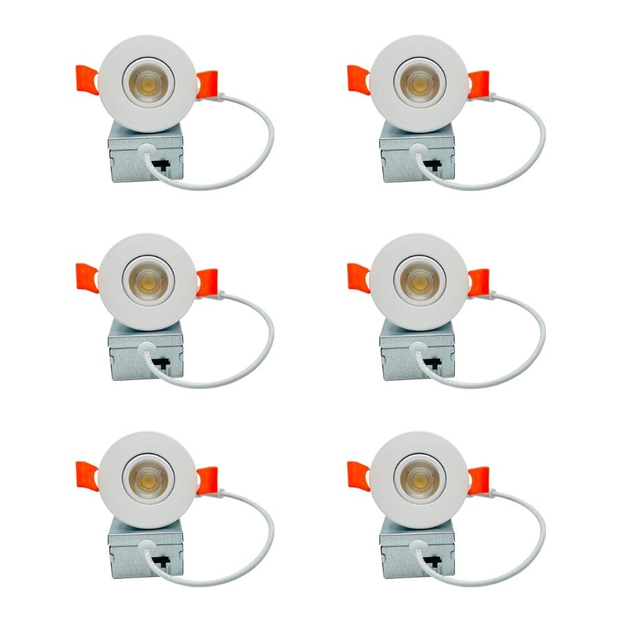 2 inch 5CCT LED Gimbal Led Recessed Light with Junction Box, 40deg Beam Angle and 30deg Tilted smoothly Eyeball Light, 120V Triac Dimmable, 2.7K/3K/3.5K/4K/5K, CRI>90, 750LM, 10W UL Listed