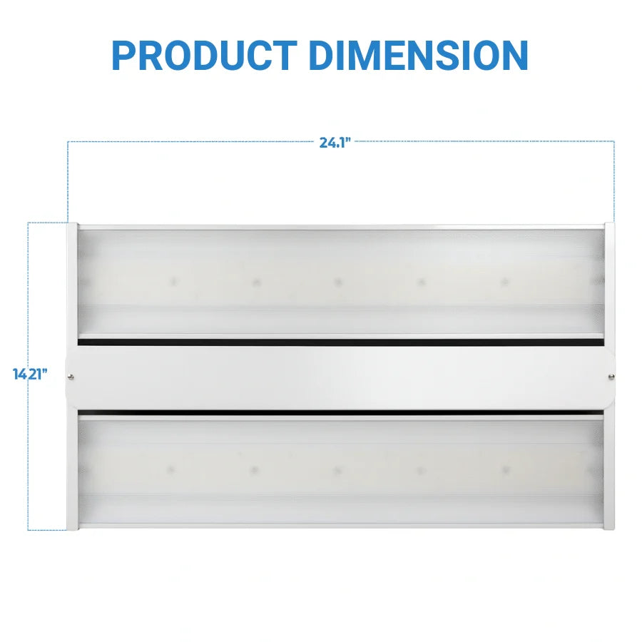 295W LED Linear High Bay Light – 41,300 Lumens, 5000K Cool White, 140 lm/W, Replaces 1000W Metal Halide, 0-10V Dimmable, UL & DLC 5.1 Premium, IP20 Indoor, 2FT Warehouse & Industrial Lighting