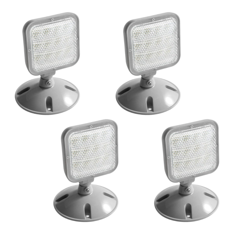 Remote Outdoor Emergency Light Head – Single Head LED Lamp, Weatherproof Emergency Exit Lighting – 3.6V OR 9.6V Volts, 1.7 Watts