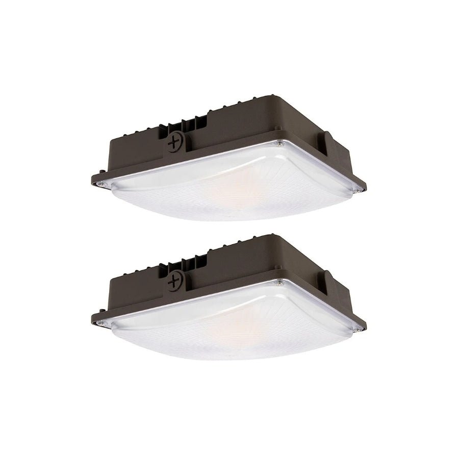 75W LED Canopy Light Outdoor, Super Bright 5000K Daylight 9750LM IP65 Waterproof Outdoor Carport Ceiling Light, AC120-277V for Commercial Canopy Lights, Gas Station, Garage, Shop Lighting