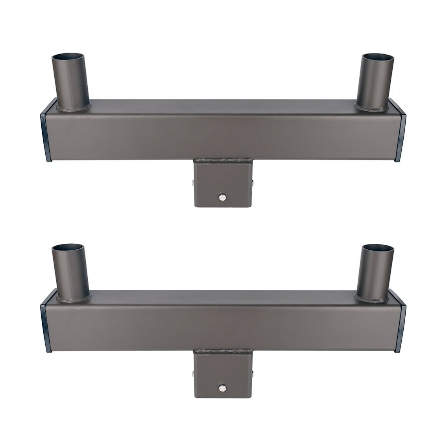 Light Fixture Mounting Bracket - Slip Fitter Tenon Adapter for 2 Lights 3/8 Inch, Street & Parking Lot Area Lights Bullhorn Mount