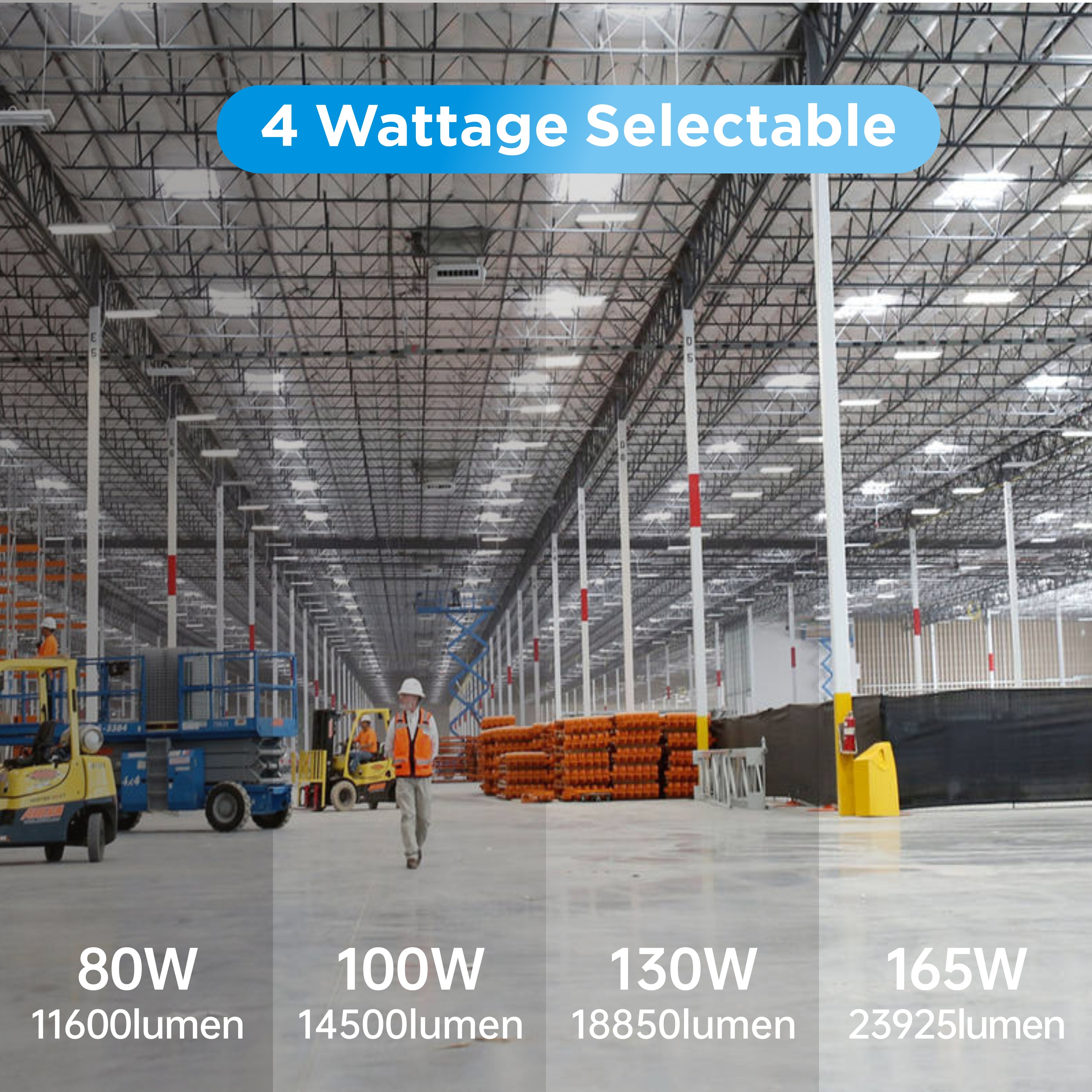 LED Linear High Bay Shop Light 2FT, 165W 23925LM 145LM/W, 4000K/5000K/5700K, 0-10V Dimmable, 100-277V, Hanging Light for Warehouse, ETL Listed, 2 Pack