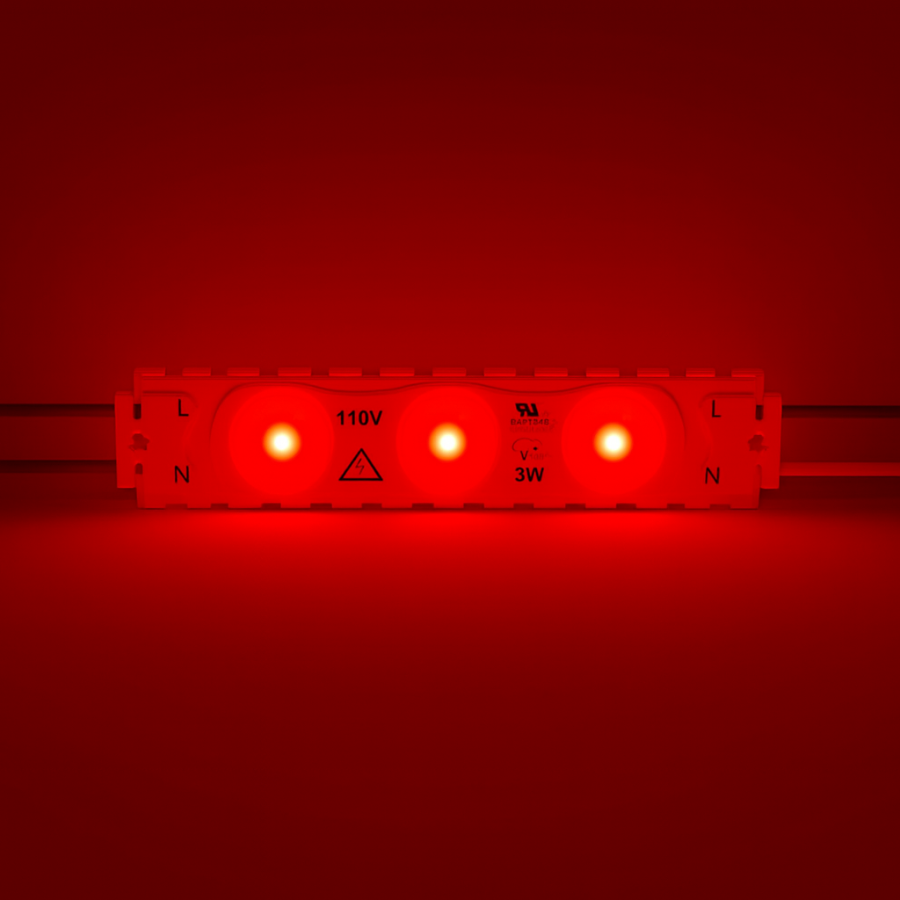 LED Module String Lights - Red/Green/White, 3W/Module, 390LM, 110V/220V, 130LM/W, CRI 90+, IP67 Waterproof, Dimmable, 48FT, UL Certified, 50,000 Hrs Lifespan