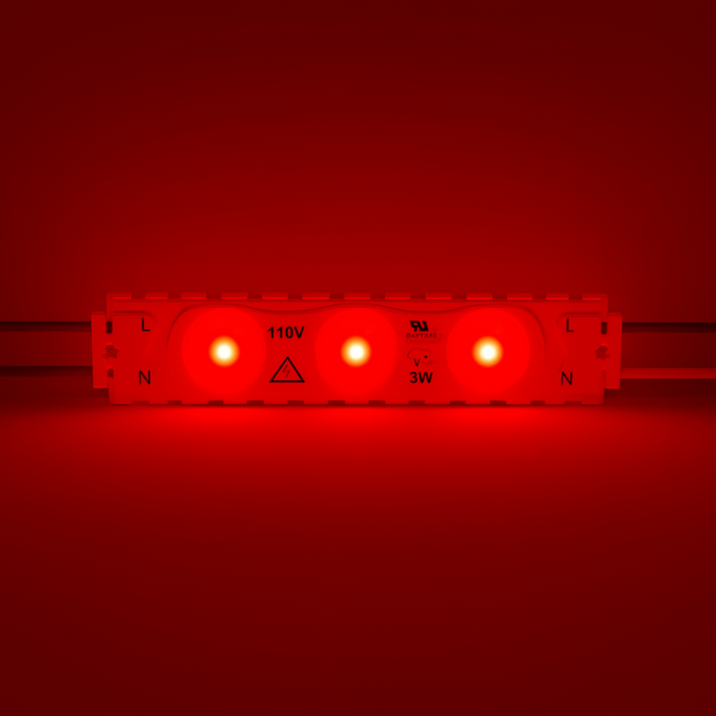 LED Module String Lights - Red/Green/White, 3W/Module, 390LM, 110V/220V, 130LM/W, CRI 90+, IP67 Waterproof, Dimmable, 48FT, UL Certified, 50,000 Hrs Lifespan