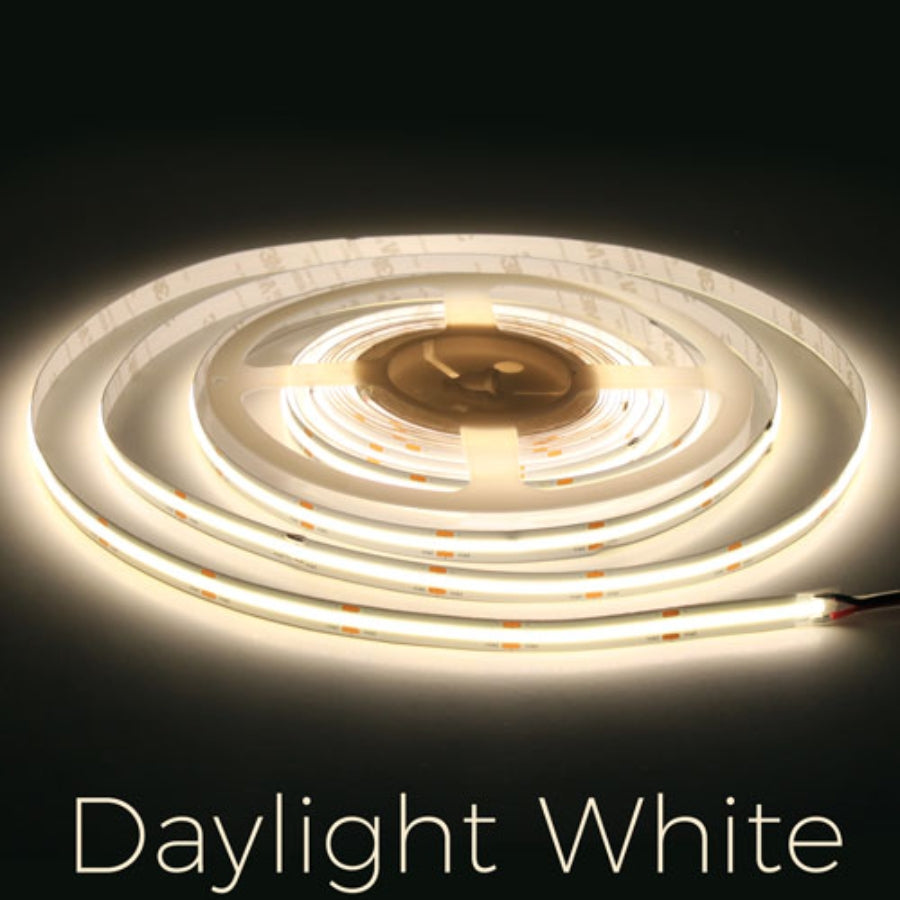 12VDC 5M Accent Series Dotless Strip Lights - 12V COB LED Strip, 528 LEDs/M, Dimmable, Dot-Free Indoor Tape for Cabinets, Shelves, Rooms & Accent Lighting - High CRI >90 - UL/ETL Listed - IP20 - 5m/16ft