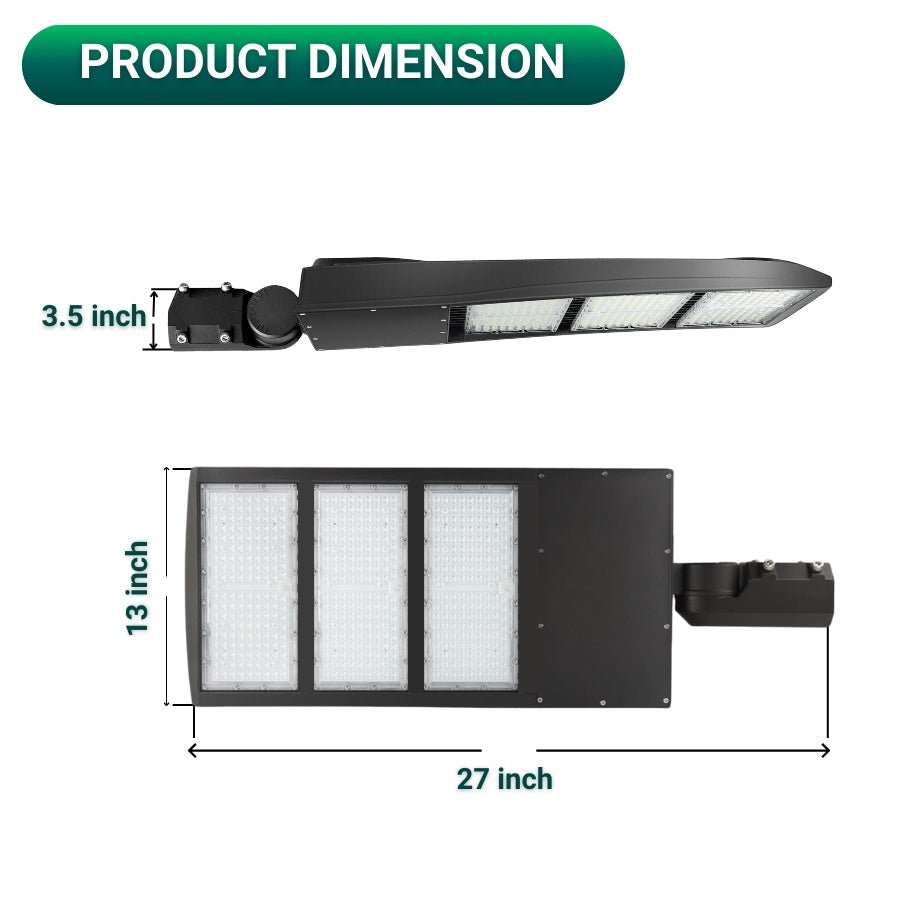 450W LED Parking Lot Light Fixtures – Shoebox Flood Light, 5000K 58500LM, IP65 Waterproof LED Area Lights, DLC UL Listed, 100–277V