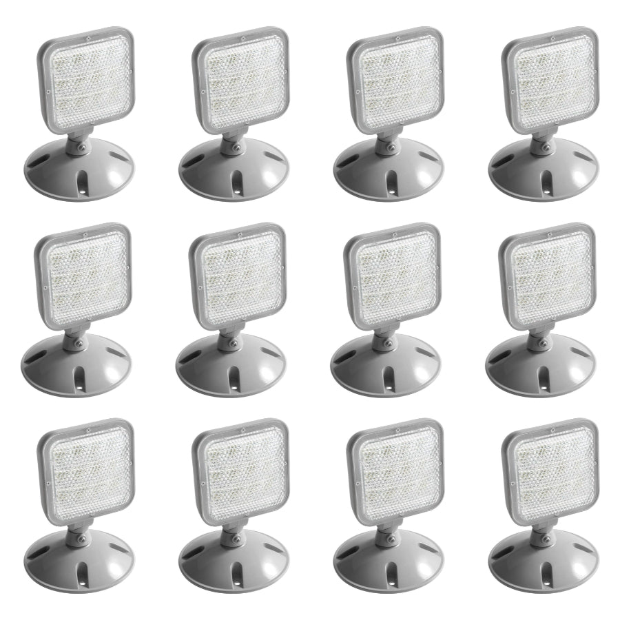 Remote Outdoor Emergency Light Head – Single Head LED Lamp, Weatherproof Emergency Exit Lighting – 3.6V OR 9.6V Volts, 1.7 Watts