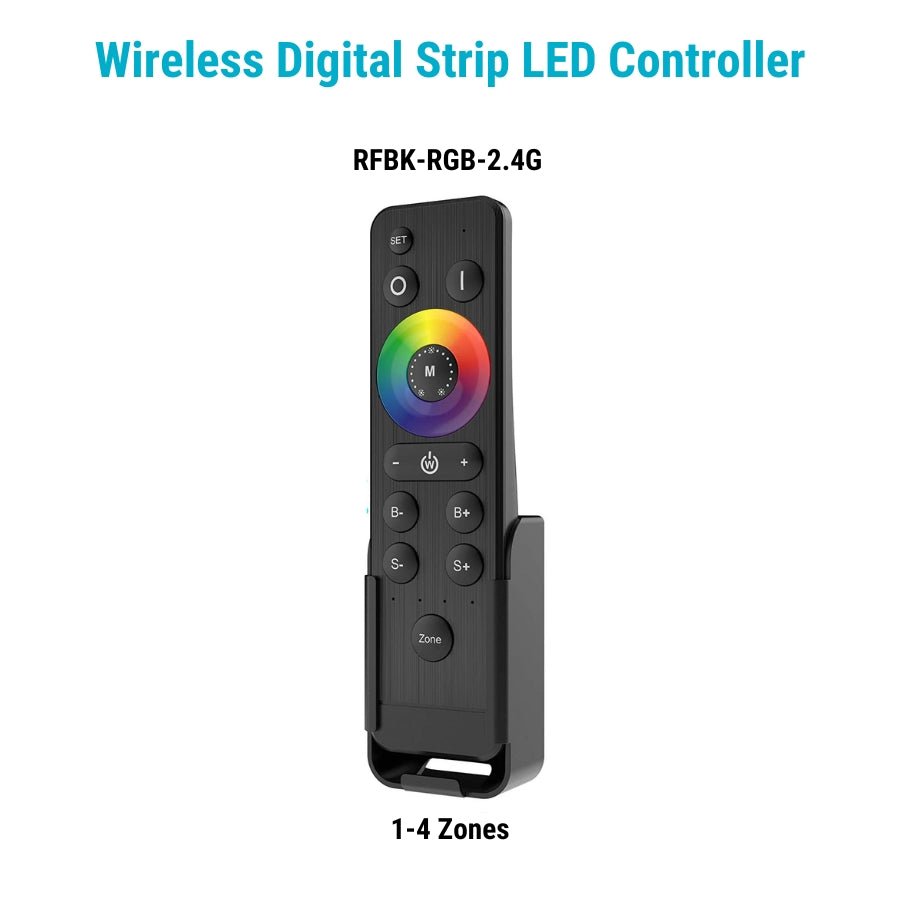 BTF-LIGHTING RGBCCT RC03RFB RF Remote 4-Zones Group Control | PWM LED Controller for LED Strips | Compatible with Alexa, Google Home, Smart Life & Tuya Smart APP