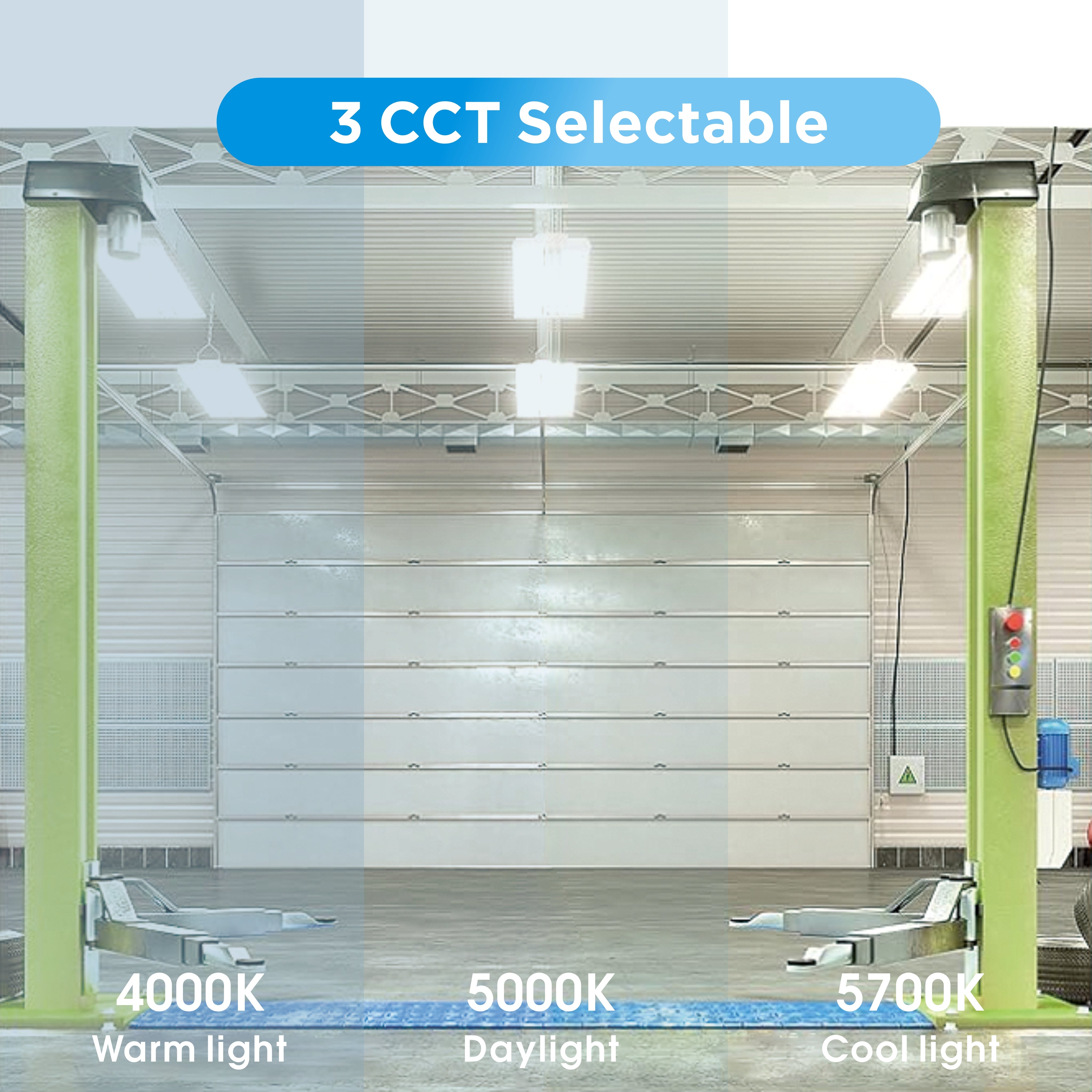 LED Linear High Bay Shop Light 2FT, 165W 23925LM 145LM/W, 4000K/5000K/5700K, 0-10V Dimmable, 100-277V, Hanging Light for Warehouse, ETL Listed, 2 Pack