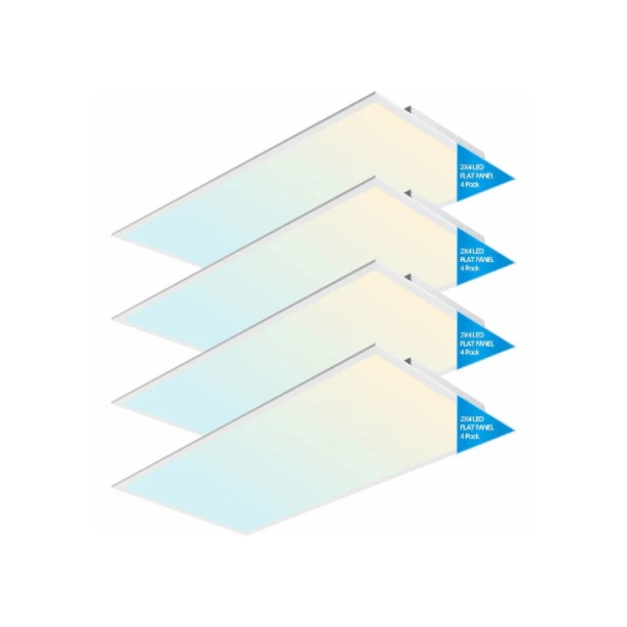 2x4 LED Flat Panel Troffer Lights, 5CCT 3000K-6500K, 30W-72W Dimmable, 3750-9000Lumens, Recessed Drop Ceiling Light Fixture For Office, ETL DLC, 120-277V