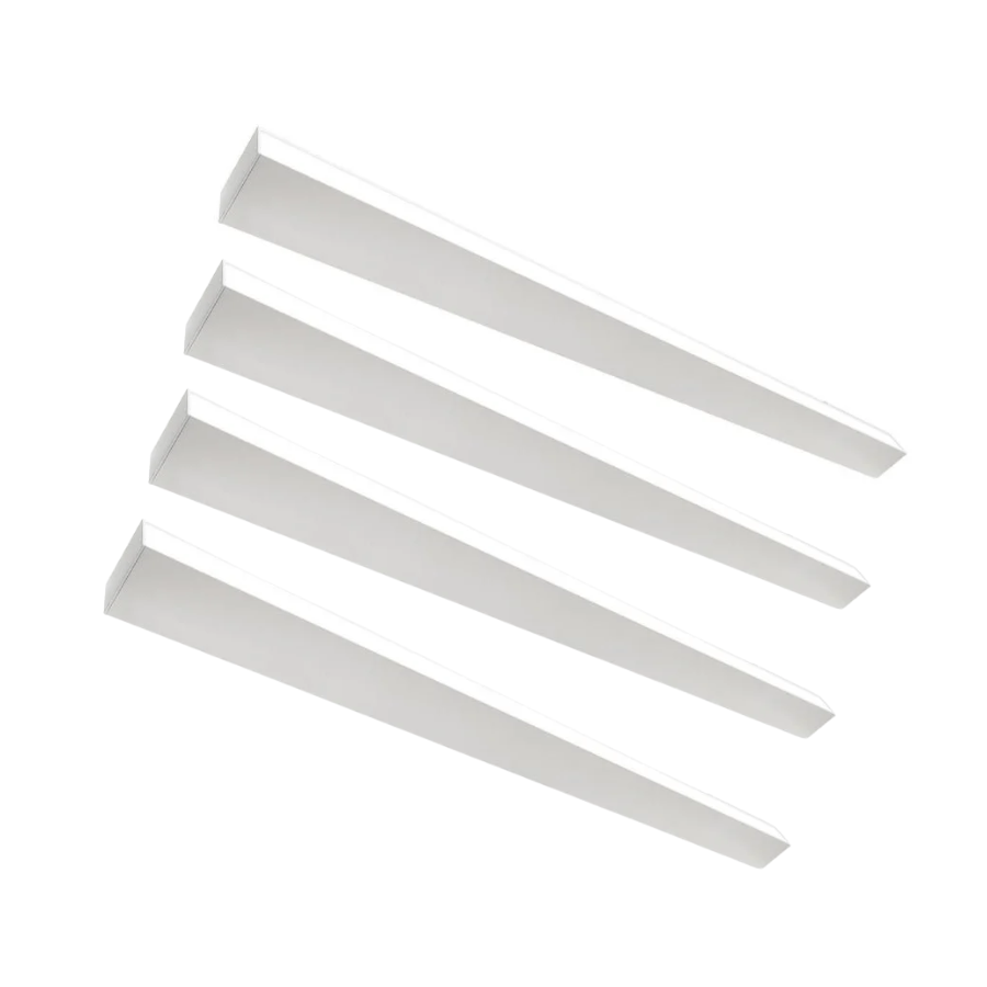 4FT LED Linear Light Fixture - Wattage Selectable 30W/40W/50W - CCT Adjustable 3500K/4000K/5000K - Dimmable Up/Down Strip Light - High Lumen Output, White Finish