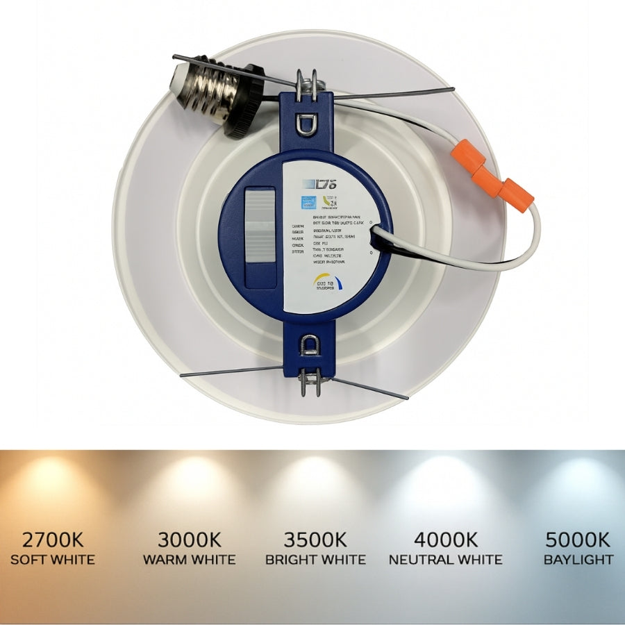 4" LED Recessed Retrofit Downlight, 10W (75W Equivalent), 650 Lumens, Dimmable, 90+ CRI, ETL & Energy Star Listed