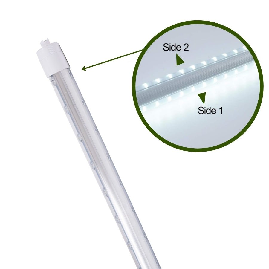 6FT LED Shop Light, 40W Tube Light Bulb, 6500K Cool White, R17D Double-Sided, 360° Rotatable Base, Ballast Bypass – Ideal for Shop/Sign Lighting