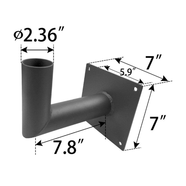 Wall Mount Bracket 90 Degree, L Shape Adjustable Angle for Slip Fit Lights, Right Angle Tenon Adapter for Wall Bracket – Durable & Easy to Install