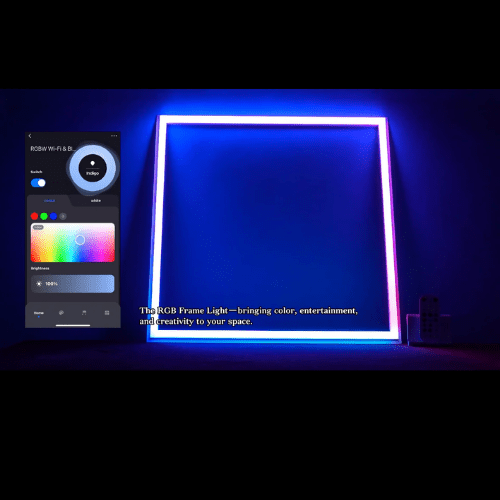 LED Drop Ceiling Lights – 2x4 FT RGB Multicolor Smart Drop Ceiling Light Fixtures, 60W 6600lm, App & Remote Control, Alexa & Google Compatible (6 Pack)