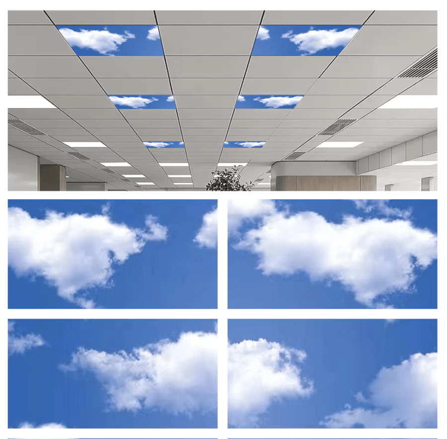 LED Panel Light 2x4 – Sky Panels, 72W 6500K Dimmable Flat Panel, 9000 Lumens, Recessed Drop Ceiling Fixture, 120-277V, ETL Listed (4 Pack)