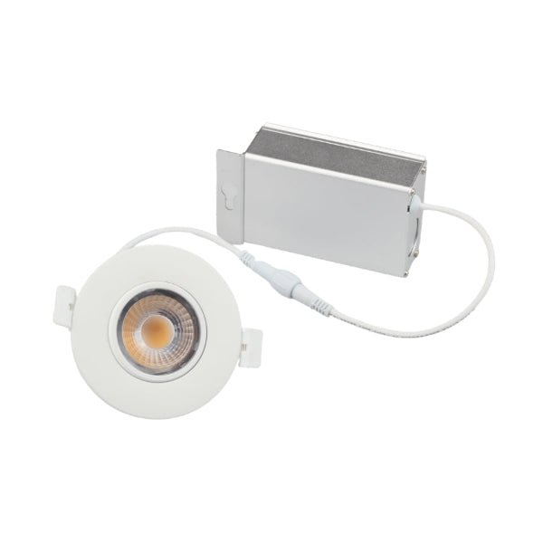 LED Recessed Ceiling Lights, 3 Inch Dimmable 5CCT Ultra-Thin with Junction Box, 8W Canless Slim Panel Downlight, 2700K/3000K/3500K/4000K/5000K, IC Rated, ETL