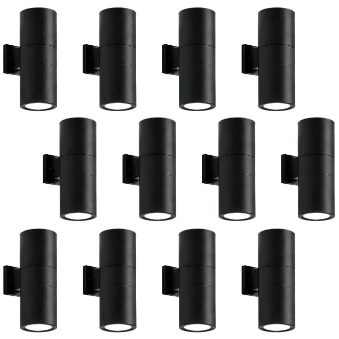 LED Up Down Outdoor Wall Light, 36W x 2, 3CCT 3000K/4000K/6000K Selectable, IP65 Waterproof, Exterior Wall Sconce, 120–277V Wide Voltage, Die-Cast Aluminum, 30° Beam Angle, Anti-Glare, Easy Installation