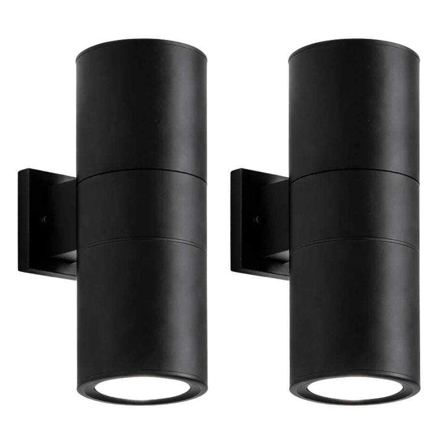 LED Up Down Outdoor Wall Light, 36W x 2, 3CCT 3000K/4000K/6000K Selectable, IP65 Waterproof, Exterior Wall Sconce, 120–277V Wide Voltage, Die-Cast Aluminum, 30° Beam Angle, Anti-Glare, Easy Installation