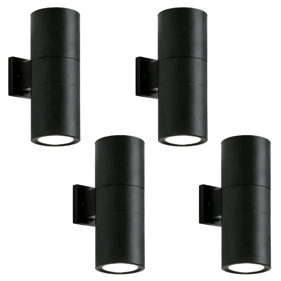 LED Up Down Outdoor Wall Light, 36W x 2, 3CCT 3000K/4000K/6000K Selectable, IP65 Waterproof, Exterior Wall Sconce, 120–277V Wide Voltage, Die-Cast Aluminum, 30° Beam Angle, Anti-Glare, Easy Installation
