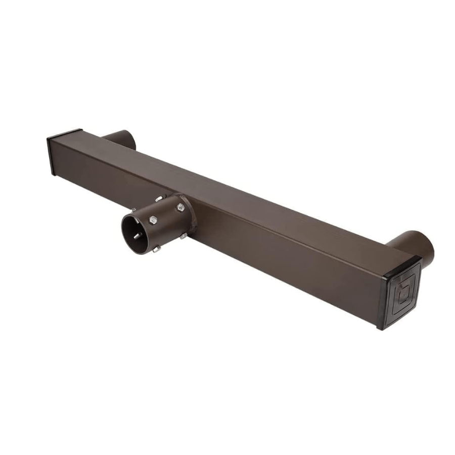 Light Fixture Mounting Bracket - Slip Fitter Tenon Adapter for 2 Lights 3/8 Inch, Street & Parking Lot Area Lights Bullhorn Mount