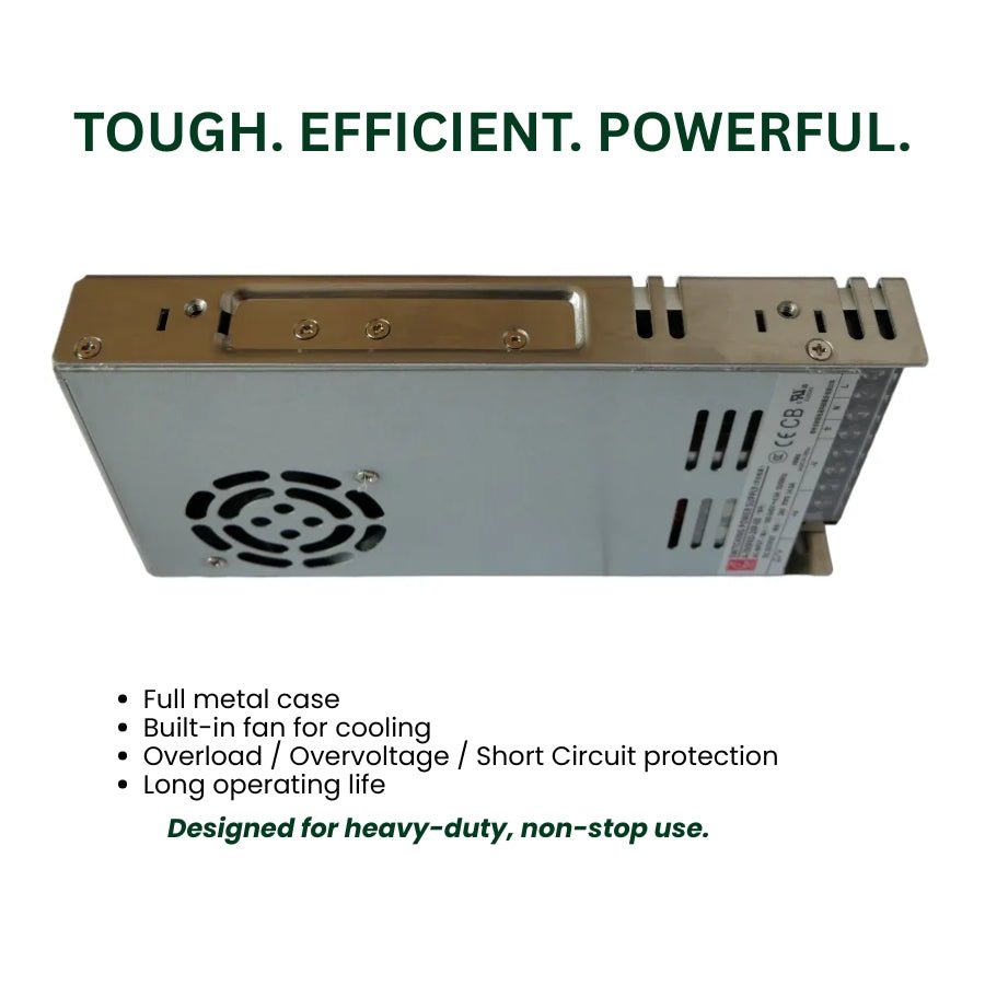 Switchable Power Supply - LED LRS-350-24, 350.4W, 24V, 14.6A, Single Output Power Supply for LED Light Strips & Lighting Systems
