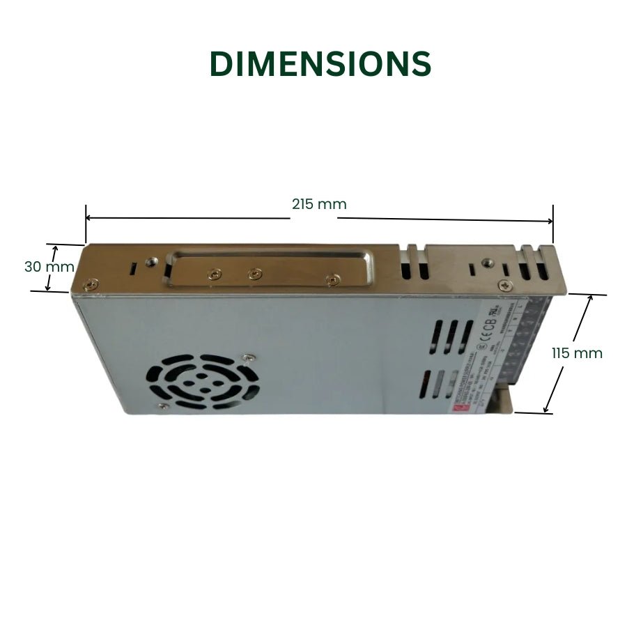 Switchable Power Supply - LED LRS-350-24, 350.4W, 24V, 14.6A, Single Output Power Supply for LED Light Strips & Lighting Systems