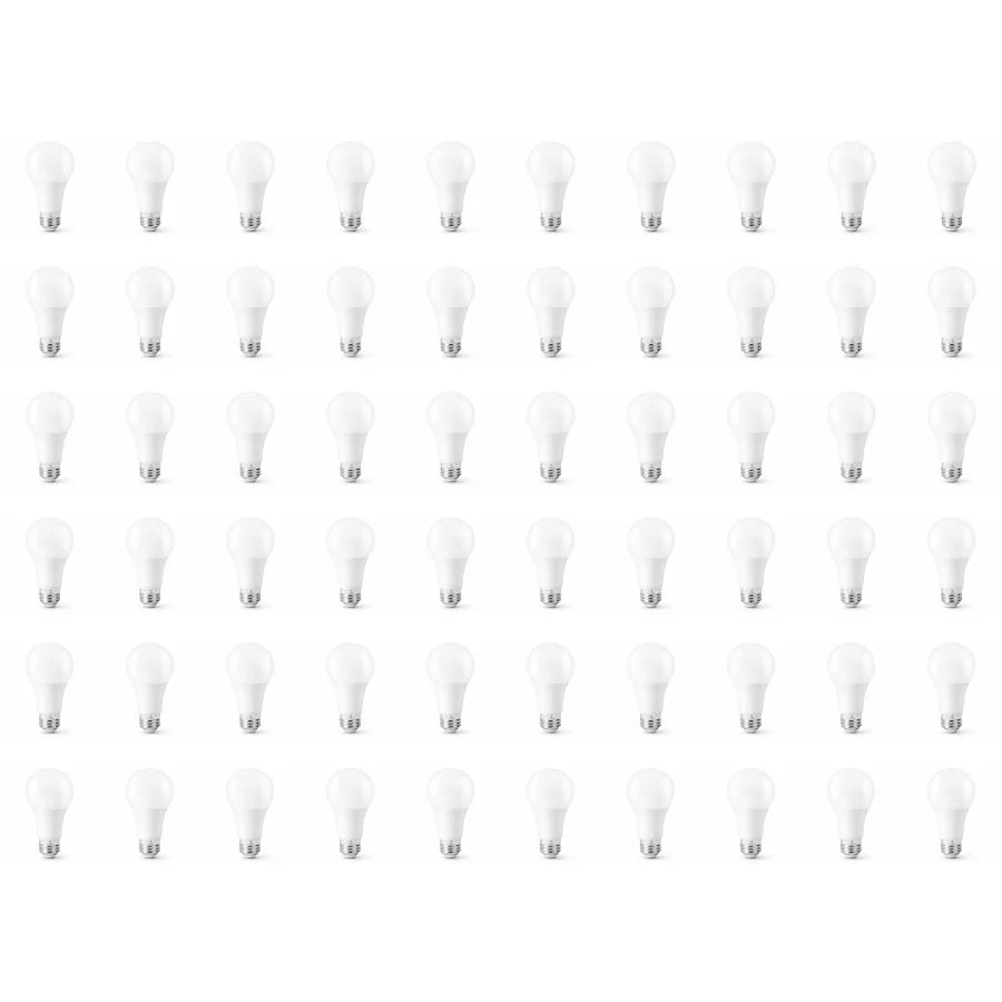 LED A19 Bulb, 9W (60W Incandescent Equivalent), 750 Lumens, 5000K Daylight White, E26 Medium Base, 220° Wide Beam, UL Damp Rated, Frosted, Energy Efficient, 10,000 Hour Lifespan