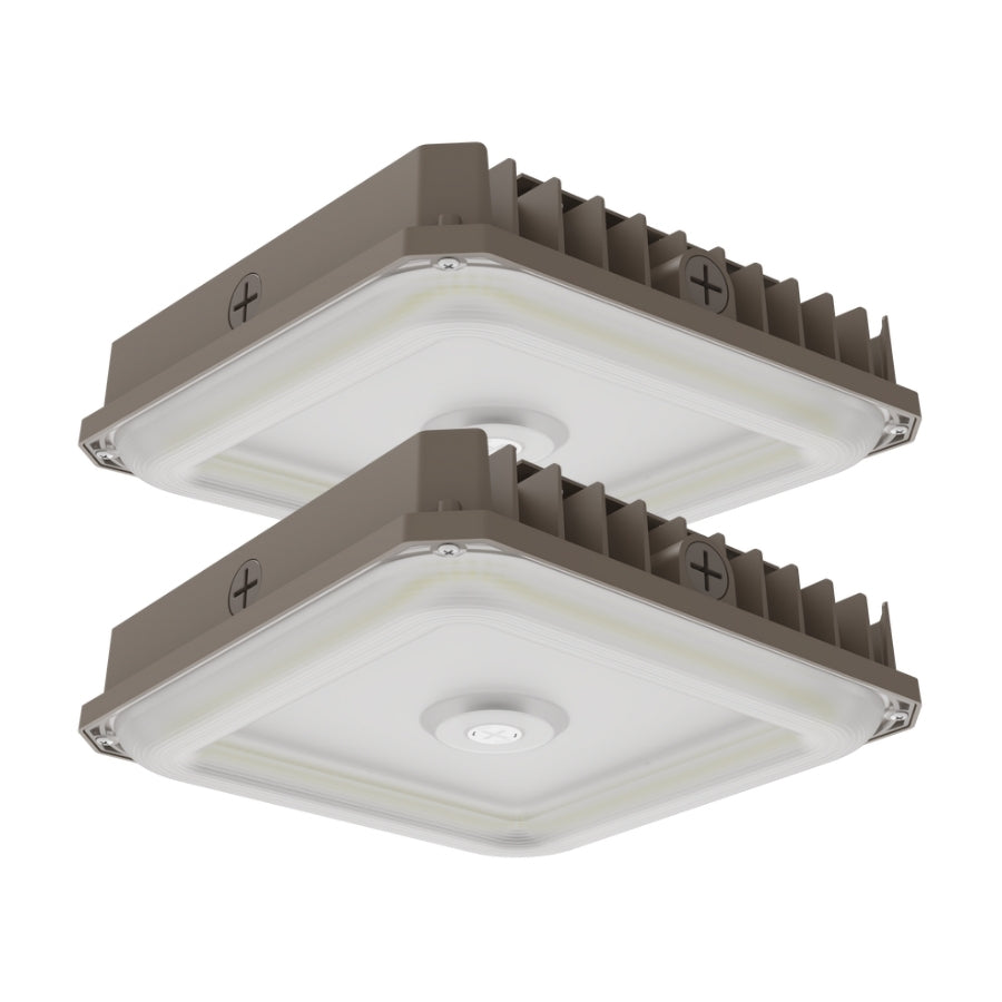 Garage Canopy Light, 40W/60W/80W Selectable Wattage, 3CCT 3500K/4000K/5000K, Dimmable LED Fixture, IP65 Waterproof, UL DLC Listed