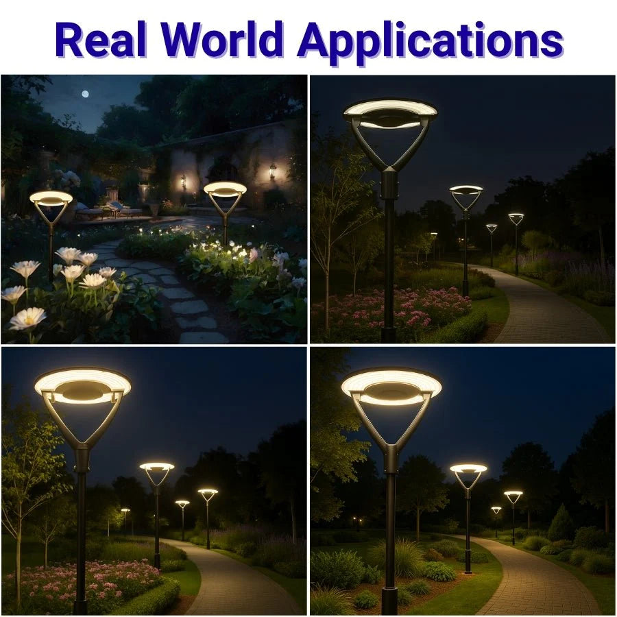 Outdoor Post Light Fixtures 60W/80W/100W
LED Parking Lot Area Lighting Plaza Lighting
Garden Lighting Type IV Distribution
3000K/4000K/5000K AC100-277V Matt
Black ETL DLC
