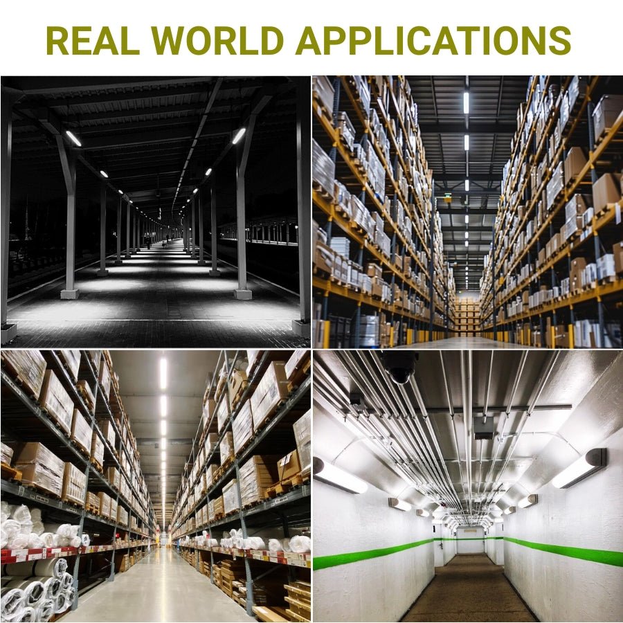 4FT LED Linear Strip Light - Wattage Adjustable 30W/40W/50W, Color Tunable 3500K/4000K/5000K, Dimmable, Commercial Lighting, Ceiling Light Fixture