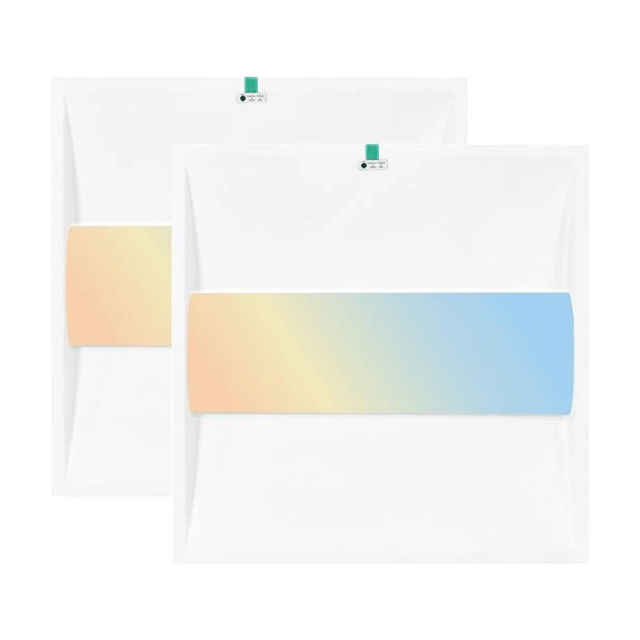 2x4 LED Flat Panel Troffer Light, Architecturally Designed Three-Dimensional Light Panel, 50W, 6500LM, 3000K/4000K/5000K CCT Selectable, 0-10V Dimmable, Emergency Backup, 100-277V – ETL Certified, Commercial Drop Ceiling Fixture