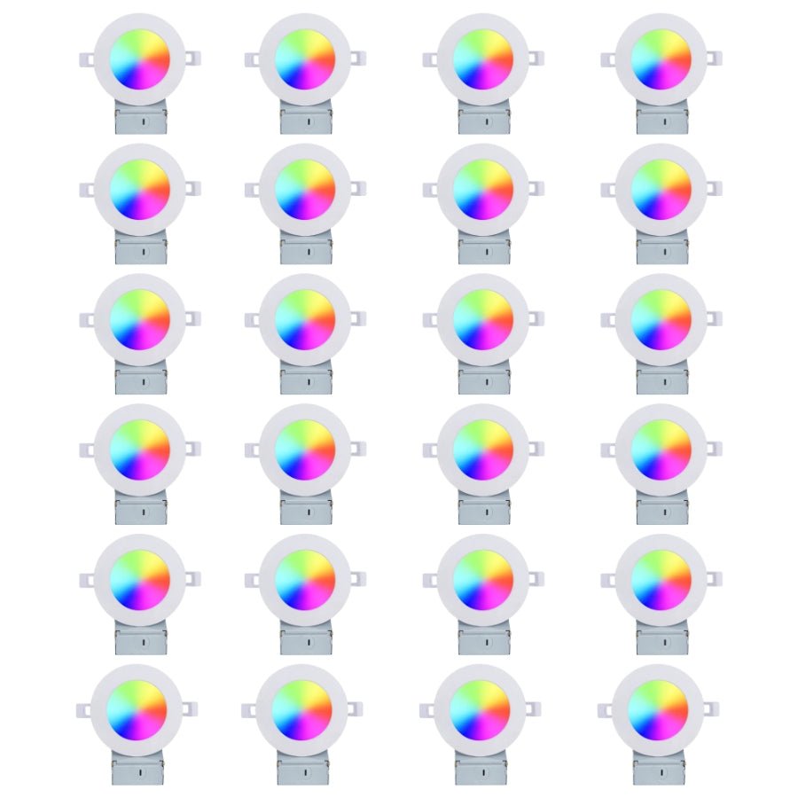 4 Inch Smart Recessed Lighting - 9W RGBCW Color Changing LED Downlight with Tuya Smart App & Voice Control