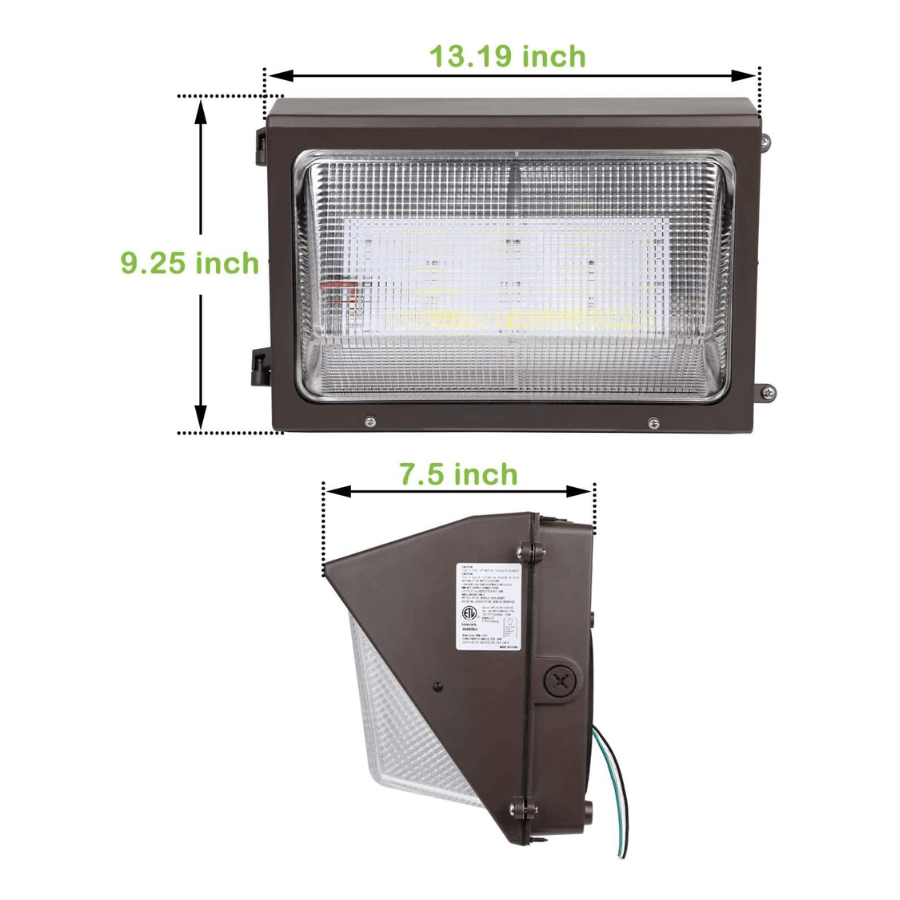 LED Wall Pack Light, 120W, 15,600 Lumens, 5700K Daylight, Replaces 400W MH, Photocell Optional, IP65 Rated, DLC Listed, Commercial Outdoor Lighting, 100-277V, 5-Year Warranty