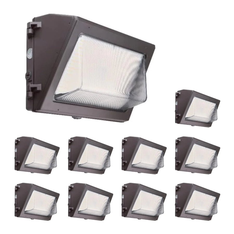 LED Wall Pack Light, 120W, 15,600 Lumens, 5700K Daylight, Replaces 400W MH, Photocell Optional, IP65 Rated, DLC Listed, Commercial Outdoor Lighting, 100-277V, 5-Year Warranty