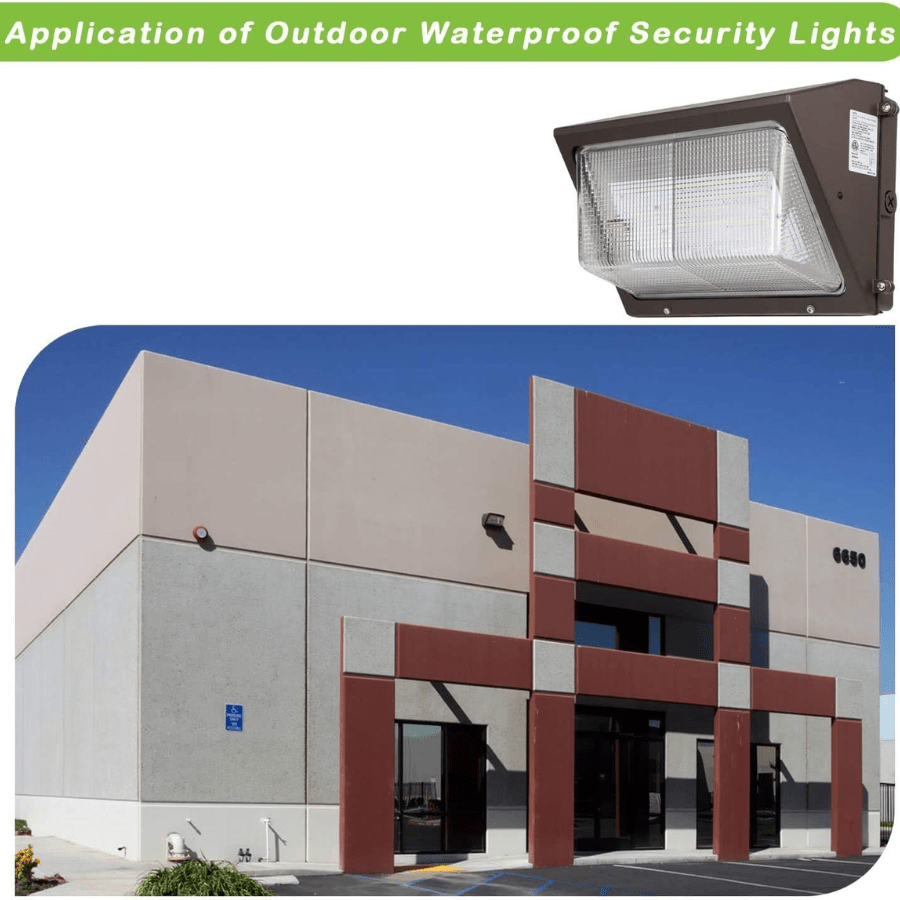 LED Wall Pack Light, 120W, 15,600 Lumens, 5700K Daylight, Replaces 400W MH, Photocell Optional, IP65 Rated, DLC Listed, Commercial Outdoor Lighting, 100-277V, 5-Year Warranty
