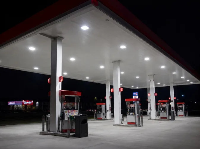 Best LED Canopy Lights for Gas Stations, Parking Garages & Covered Commercial Areas