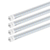 Super Bright V Shaped 8FT 270° Angel, 4 Row LEDs 80W 10800lm 6500K Cold White, 8 Foot FA8 Single Pin LED Tube Lights, T8 T10 T12 LED Tube Lights, Clear PC Cover, Dual-Ended Power AC100-277V