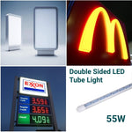 10ft LED Tube Lights, 55W T8 Double-Sided, 6500K Cool White, R17D Rotatable Base, Waterproof Design, Ballast Bypass – Ideal for Bus Stops, Shopping Marts, and Hotels