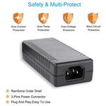 12V DC Power Adapter Supply 6A - AC 100-240V 50/60Hz to DC 12V 6A 72W Converter Transformer Charger, 5.5mm x 2.5mm Plug for LED Strips, CCTV, Router, LCD Monitor