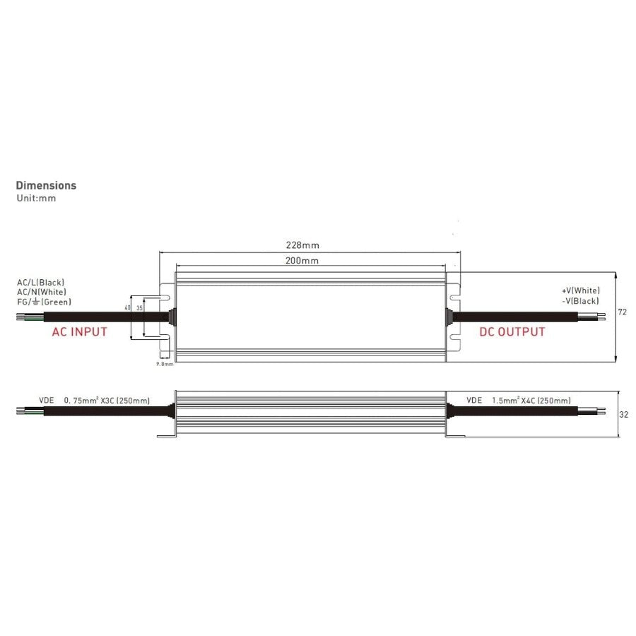 300W 12V LED Driver Power Supply - UL Listed Waterproof IP67 LED Light Transformer, AC 100-130V to DC 12V Low Voltage Adapter for Outdoor Use
