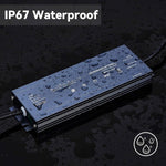 300W 12V LED Driver Power Supply - UL Listed Waterproof IP67 LED Light Transformer, AC 100-130V to DC 12V Low Voltage Adapter for Outdoor Use