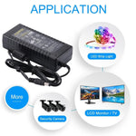 12V DC Power Adapter Supply 6A - AC 100-240V 50/60Hz to DC 12V 6A 72W Converter Transformer Charger, 5.5mm x 2.5mm Plug for LED Strips, CCTV, Router, LCD Monitor