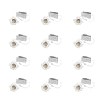 LED Recessed Ceiling Lights, 3 Inch Dimmable 5CCT Ultra-Thin with Junction Box, 8W Canless Slim Panel Downlight, 2700K/3000K/3500K/4000K/5000K, IC Rated, ETL