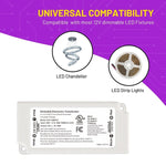 Dimmable LED Driver 12V 60W - UL Listed Power Supply, 120V AC to 12V DC Electronic Transformer for LED Strip Lights, Low Voltage Lighting