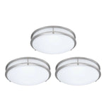 12" Ultra Thin LED Flush Mount Ceiling Light - 24W with 5 Color Temperatures 2700K/3000K/3500K/4000K/5000K – Slim 0.67in Round Surface Mount Fixture – Ideal for Laundry, Closets, Pantries, Hallways & Bathrooms - White Finish
