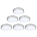 12" Ultra Thin LED Flush Mount Ceiling Light - 24W with 5 Color Temperatures 2700K/3000K/3500K/4000K/5000K – Slim 0.67in Round Surface Mount Fixture – Ideal for Laundry, Closets, Pantries, Hallways & Bathrooms - White Finish