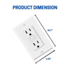 15 Amp GFCI Outlet, Non-Tamper Resistant Decor Receptacle With LED Indicator, Ground Fault Circuit Interrupter, Wallplate Included, ETL Listed, White